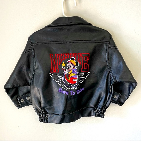 Disney Other - Disney Minnie Mouse Leather Jacket 3T